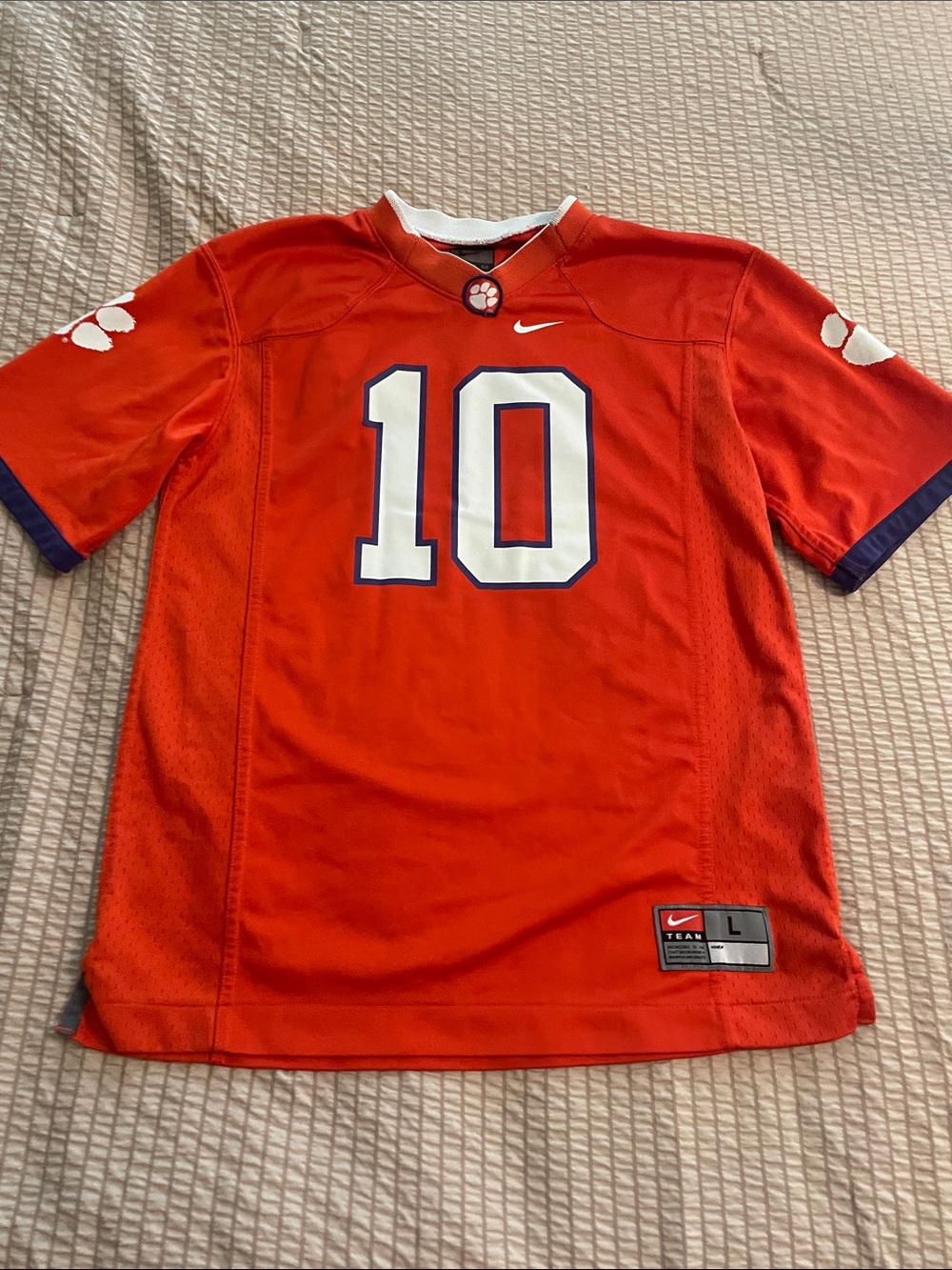 Nike Clemson Orange #10 Youth Football Jersey